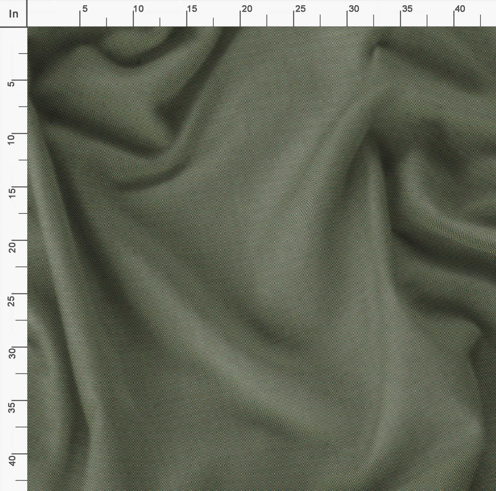 Soimoi Moss Georgette Brown Fabric by The Yard - 42 Inch Wide Diamond Geometric Print Fabric for Dresses, Curtains & Home Decor - Elegant Classic Printed Fabric for Sewing, DIY & Craft Projects