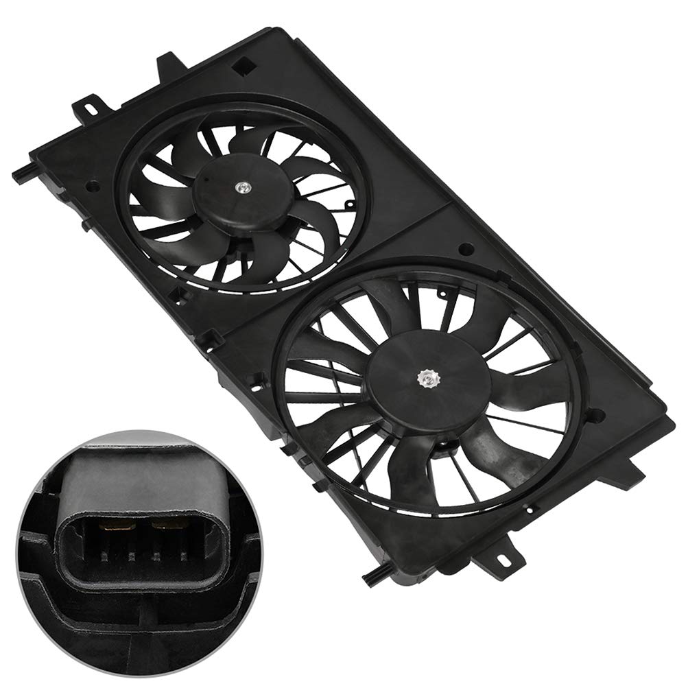 2005-2008 Pontiac Grand Prix 5.3L GXP Radiator Condenser Cooling Fan Assembly Replacement - Driver & Passenger Side (LH RH) - Perfect for Engine Overheating Prevention & Summer Driving