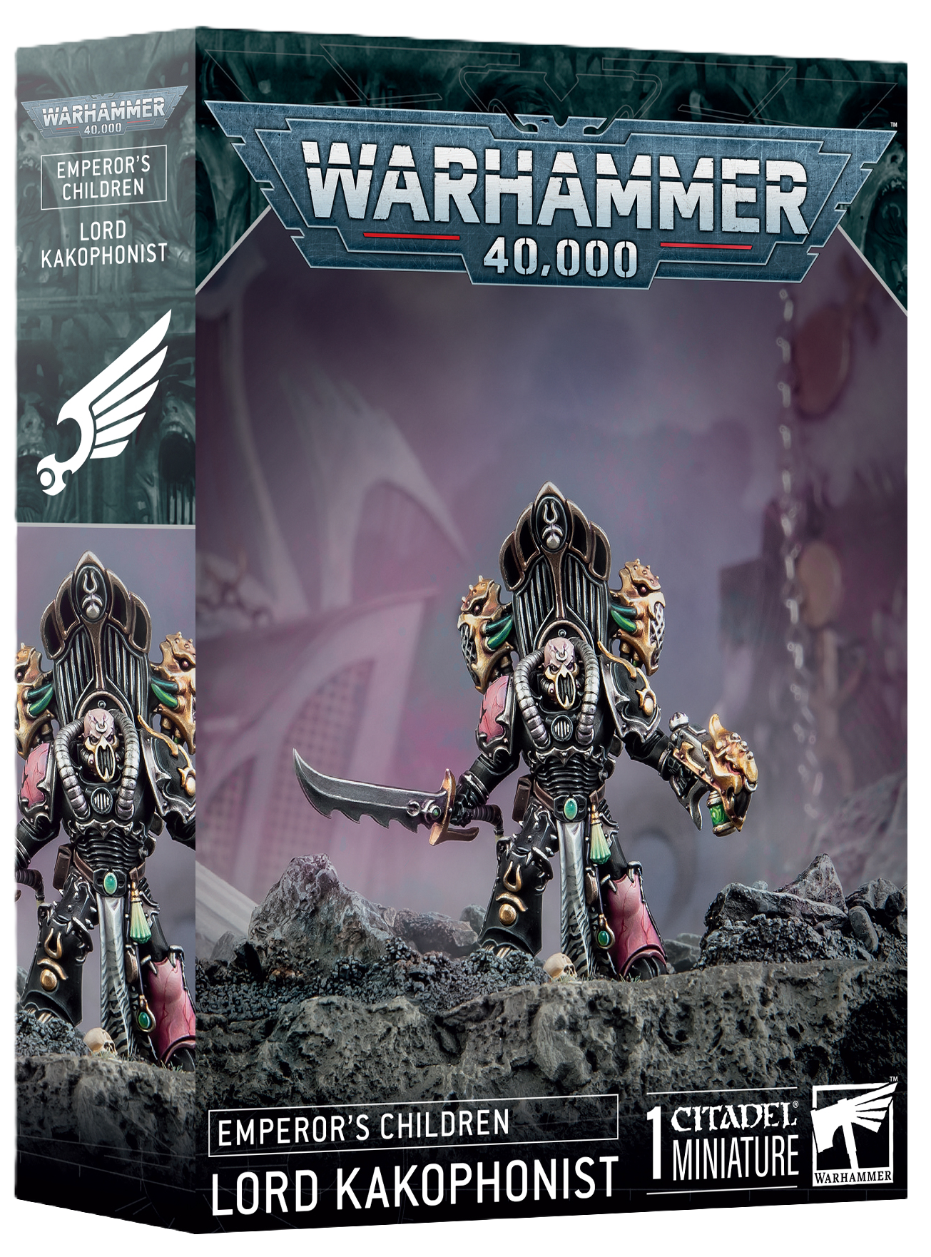 Lord Kakophonist Noise Marine - Warhammer 40K Emperor's Children Chaos Space Marine Miniature for Tabletop Gaming & Collecting