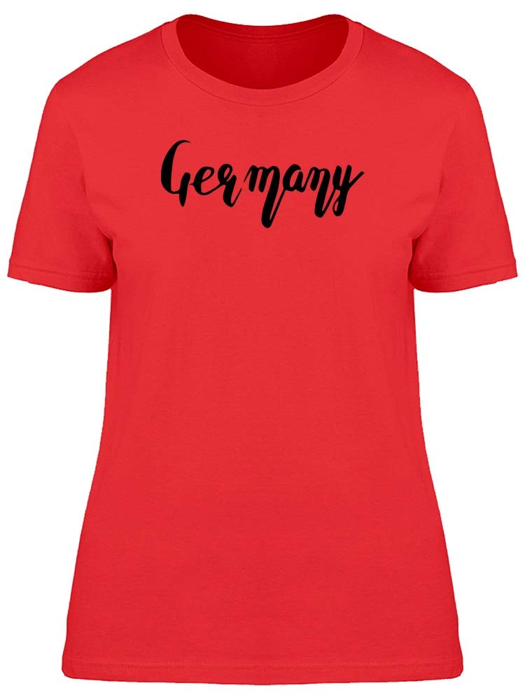 Smartprints Germany Europe Women's T-Shirt - Soft Cotton Red Tee for Casual Wear, Travel & Everyday Outfits