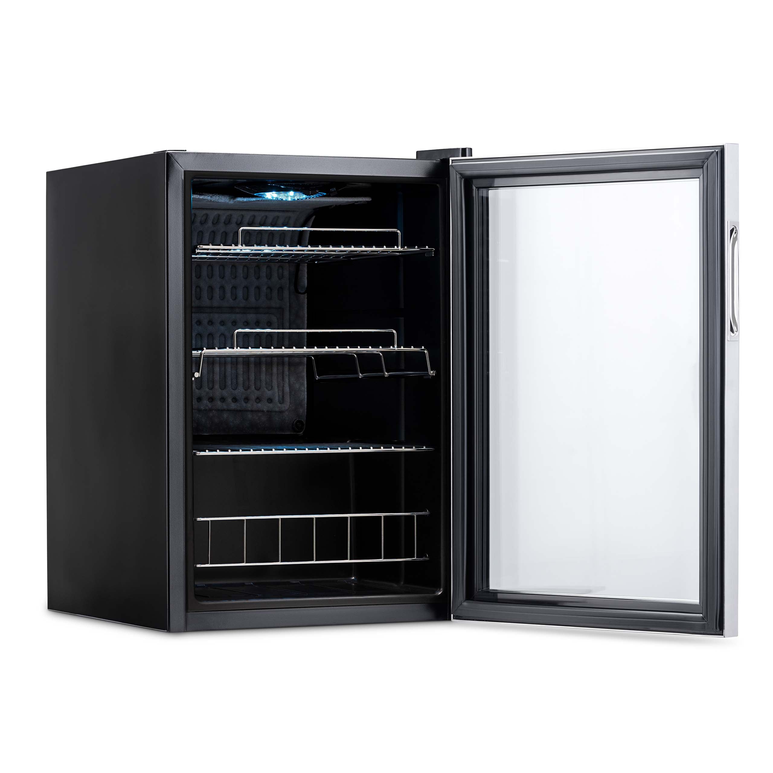 Newair® 90 Can Freestanding Stainless Steel Beverage Refrigerator - Perfect for Home Bars, Offices, and Game Rooms - Keep Drinks Cold and Organized