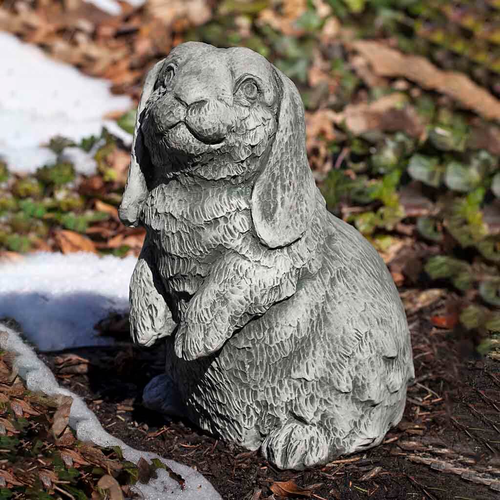 Campania International Lop-Eared Standing Bunny Statue - Garden Decor, Easter Home Decoration, Outdoor Patio Ornament for Spring & Holiday Season