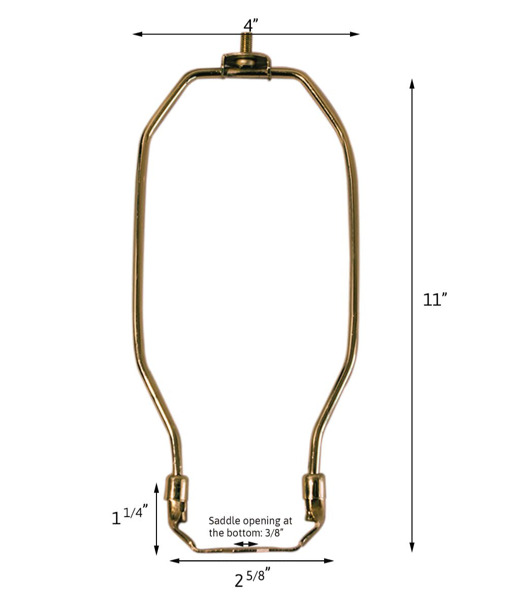 12 Pack Antique Brass Heavy Duty Lamp Shade Harp Fitters - Sturdy Metal Replacement Parts for Table Lamps, Floor Lamps & Chandeliers - Perfect for Home Decor, Living Room, Bedroom Lighting Fixtures