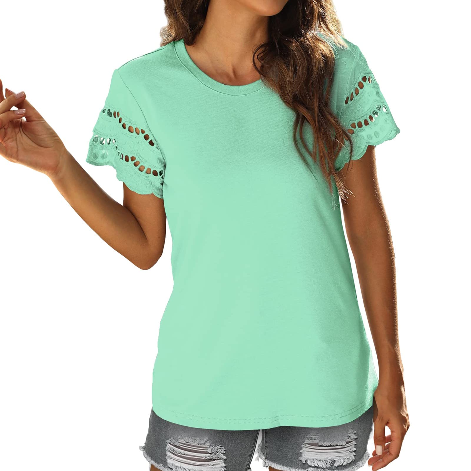 Elegant Black V-Neck & Crewneck Graphic T-Shirts for Women - Stylish Casual & Dressy Tops for Office, Date Night & Everyday Wear