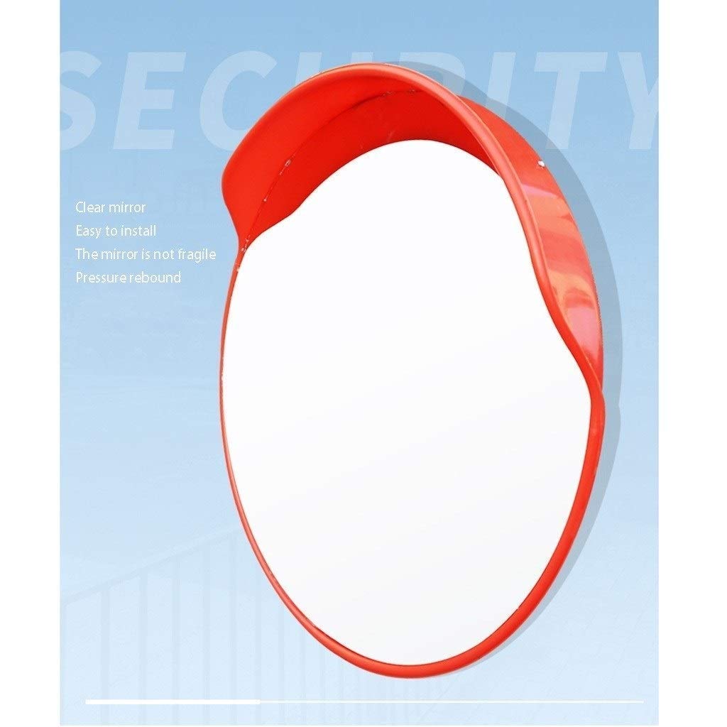 100cm Wide Angle Convex Traffic Safety Mirror - Round Plastic Road Mirror for Blind Spots & Driveway Security - Perfect for Parking Lots, Warehouses, and Street Corners