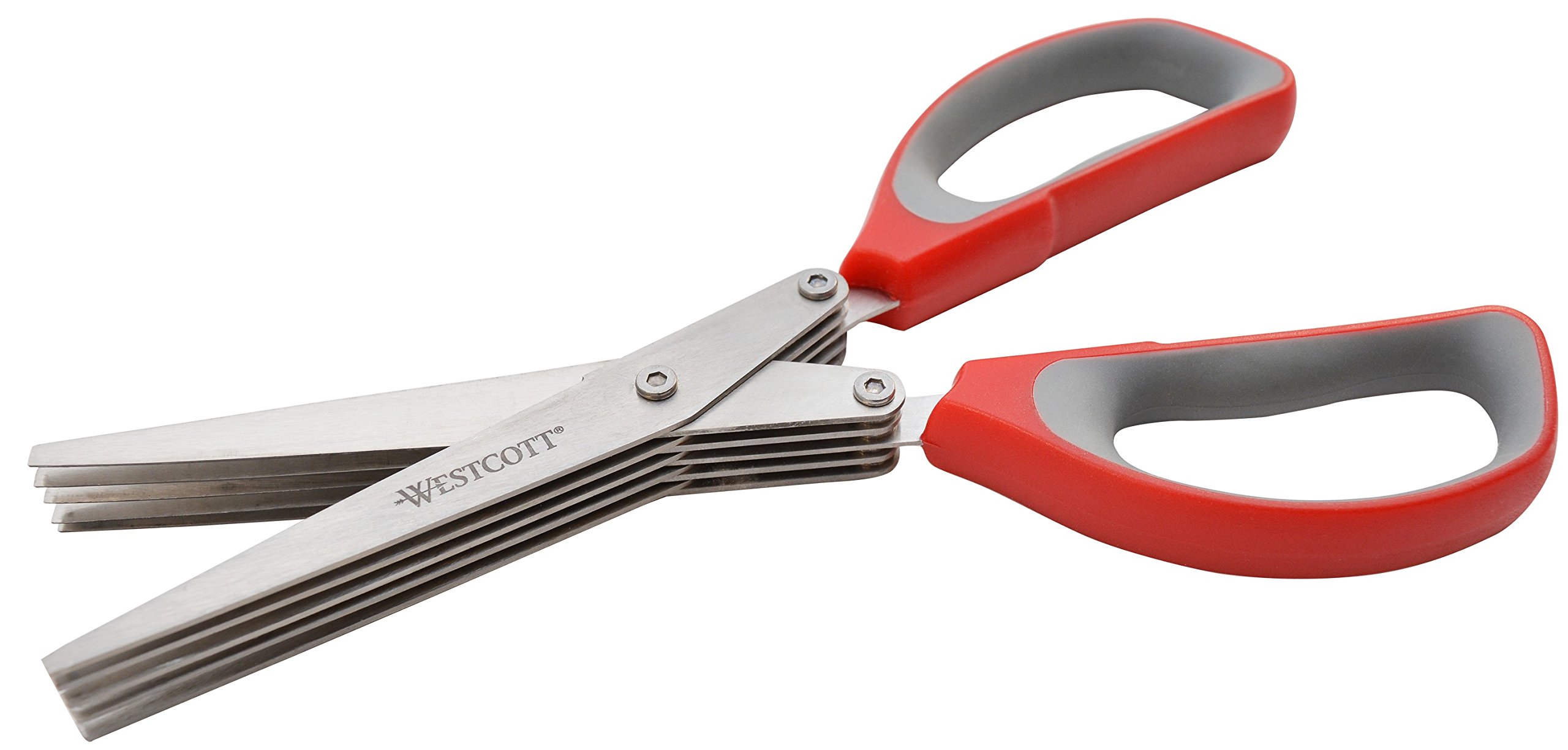 Westcott 8-Inch All-Purpose Shredder Scissors - Heavy Duty Paper Shredding Scissors for Office, Home & Crafting - Red
