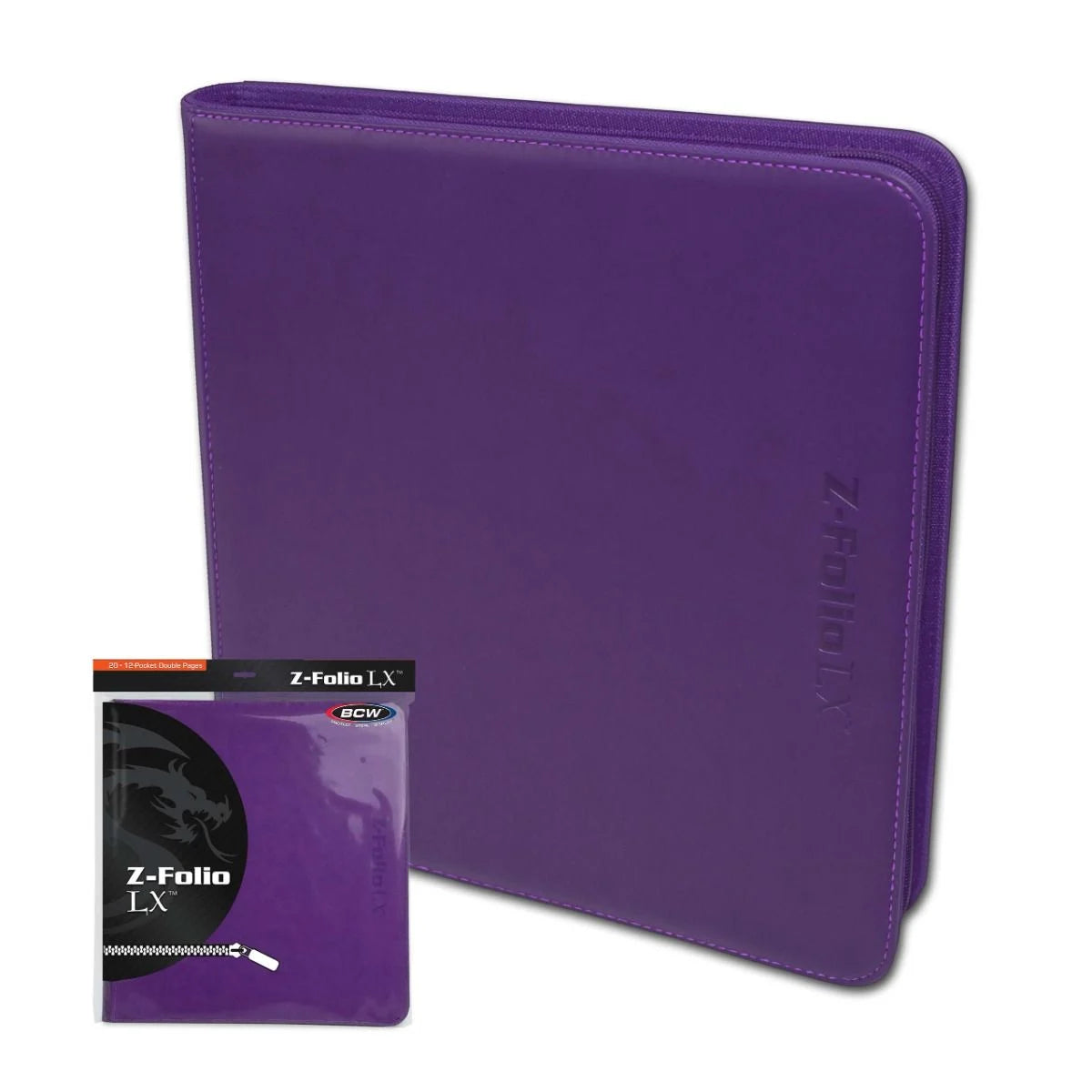 BCW Z Folio LX 12-Pocket Trading Card Binder Album - Premium Storage for Sports Cards, TCG & Collectibles - Perfect for Organizing, Displaying & Protecting Your Valuable Collection