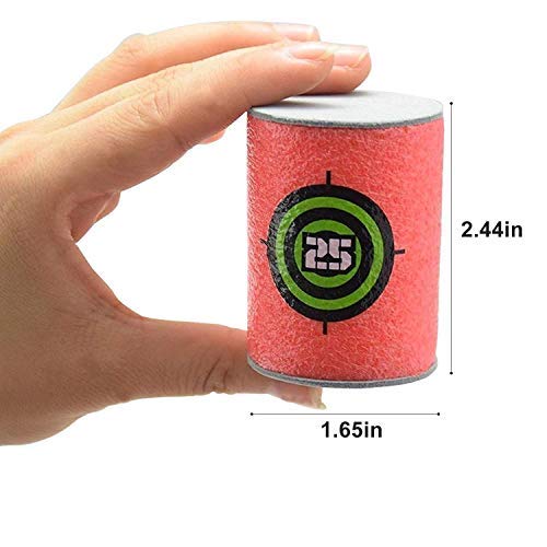 EVA Foam Gun Shoot Soft Targets - 18 Pack Kids Toy Blaster Ammo for Nerf Guns | Outdoor Play, Birthday Party Gifts & Backyard Games