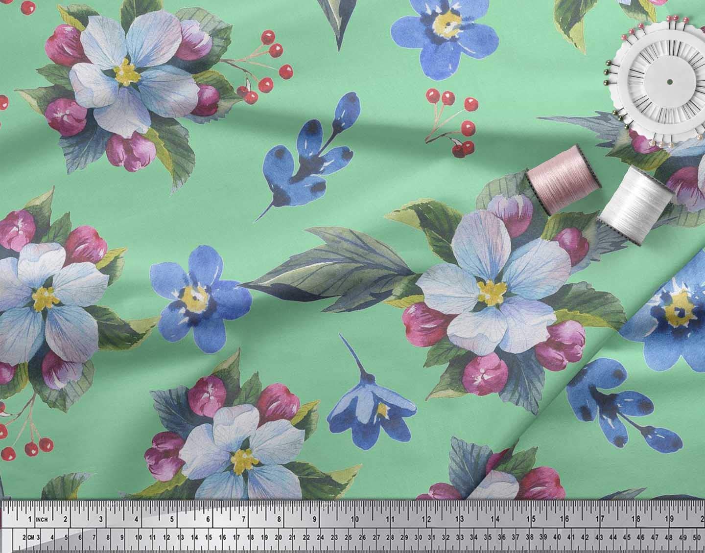 Soimoi Cotton Poplin Fabric by The Yard - 56