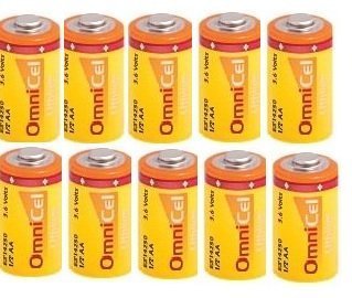 10 Pack 3.6V 1/2 AA Lithium Batteries for Wireless ADT Alarm Systems - Long Lasting Power for Home Security Devices & Emergency Equipment