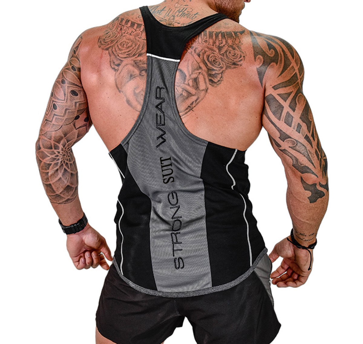 Harri me Men's Muscle Gym Fitness Y Back Stringer Bodybuilding Workout Sleeveless Vest - Lightweight & Breathable for Weightlifting, CrossFit & Bodybuilding Training