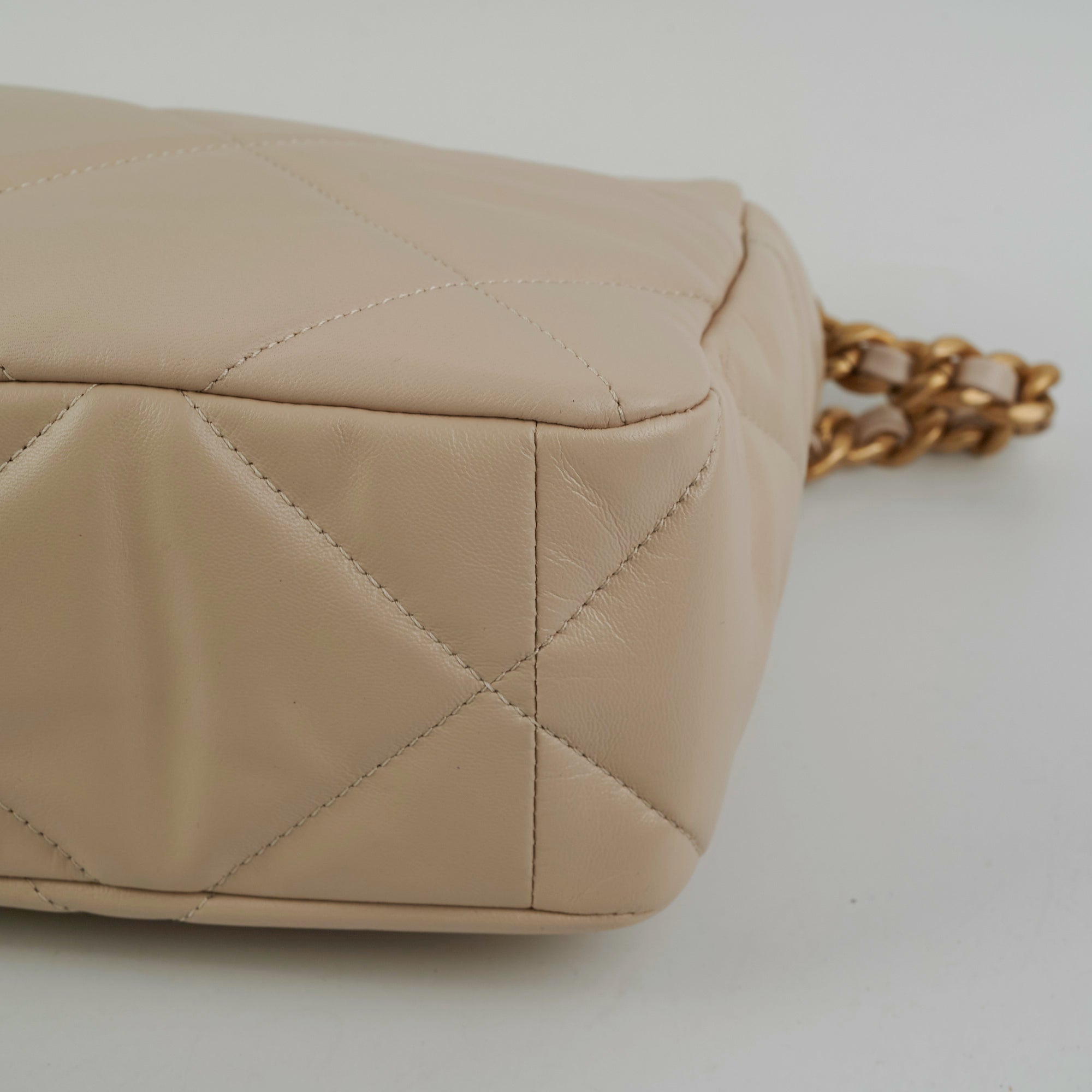 Chanel Medium/Large 19 Flap Bag in Beige - Luxury Designer Handbag for Women, Perfect for Work, Travel & Everyday Use