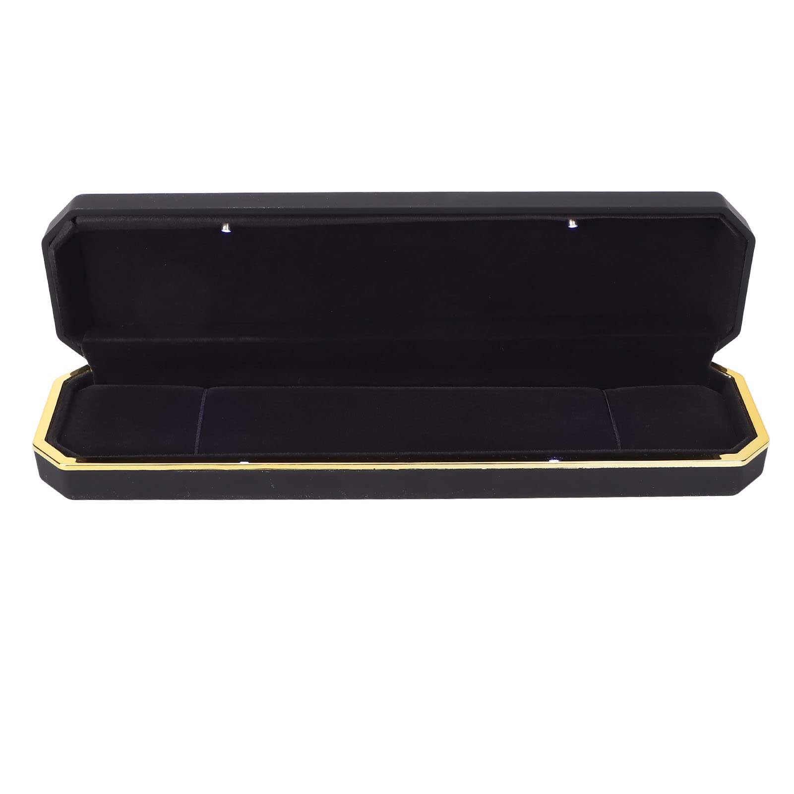 Xirfuni Black LED Light Jewelry Gift Box - Elegant Proposal Ring Box with LED Lights for Engagement, Wedding, Anniversary & Valentine's Day Gifts | Perfect for Surprise Proposals & Romantic Occasions