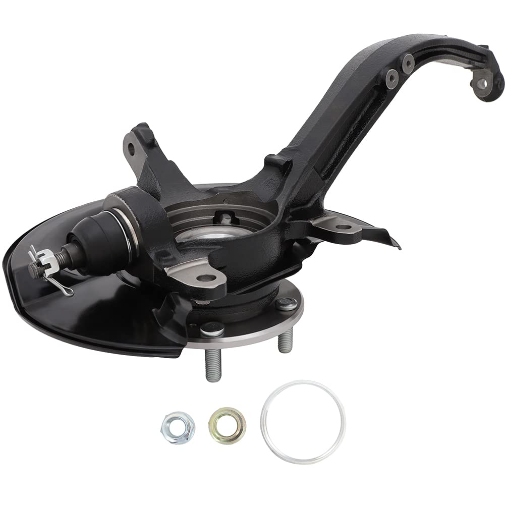 OCPTY Steering Knuckle and Hub Assembly - Front Driver Side Replacement for 2003-2007 Honda Accord 2.4L (698-403) - Manual Transmission - Perfect for Suspension Repair & Wheel Bearing Replacement