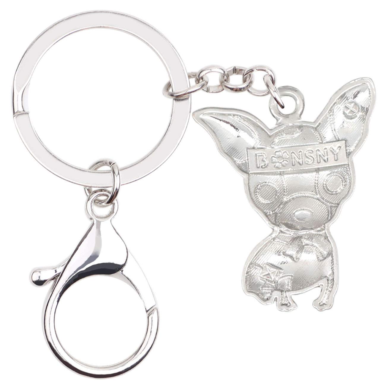 BONSNY Enamel Alloy Chihuahua Keychain - Cute Dog Charm for Women's Jewelry, Car Keys, Purse & Handbag Accessories | Perfect Gift for Pet Lovers & Fashion Accessory