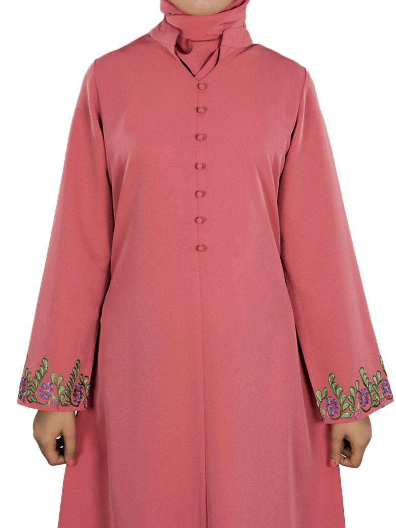 Elegant Zoya Dusty Pink Abaya - Modest Islamic Dress for Women | Perfect for Prayer, Eid, and Special Occasions