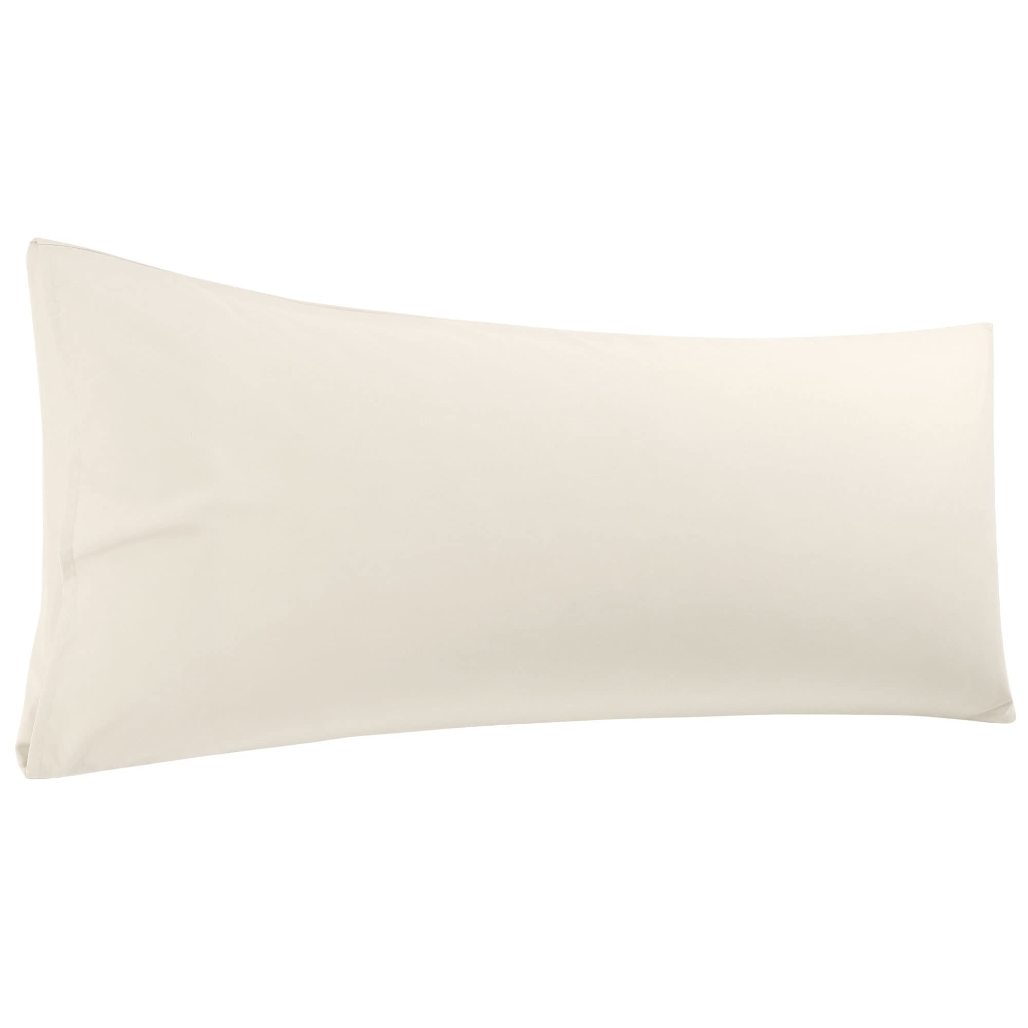 uxcell Microfiber Body Pillow Case 20x54 Inches - Soft 90 GSM Polyester Replacement Cover for Full Body Pillows (Khaki) - Perfect for Pregnancy Support, Bed Rest & Home Comfort