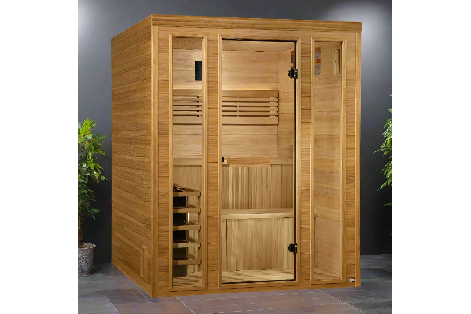 Golden Designs Engelberg 6-Person Traditional Steam Sauna - 2025 Model with Pacific Clear Cedar - Perfect for Home Spa, Relaxation & Detox