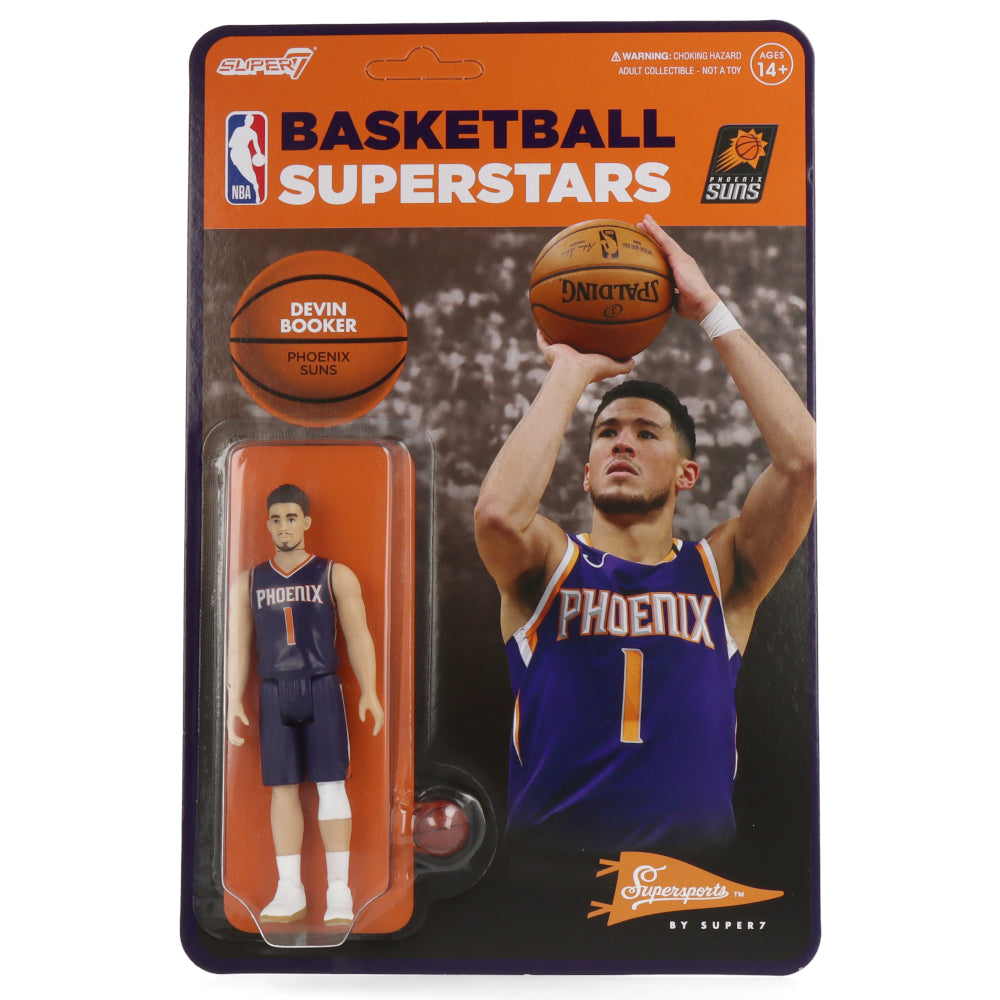 Devin Booker Phoenix Suns NBA Action Figure - SuperSports Figure Wave 4 Collectible Toy for Basketball Fans & Sports Memorabilia Collectors - Perfect for Display, Gifts, and Game Room Decor