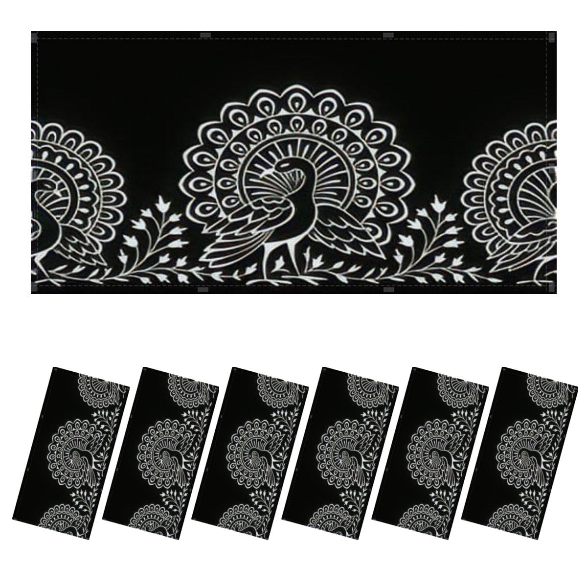 6 Pack Fluorescent Light Covers - 4' x 2' Seamless Black Border Magnetic Light Filters for Ceiling Lights | Classroom, Office & Home Decor | Reduce Glare & Enhance Lighting Atmosphere