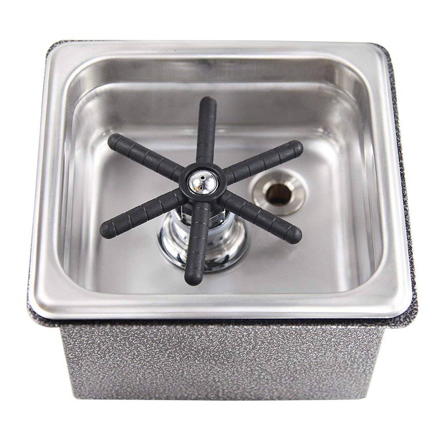 Stainless Steel Sink Glass Rinser & Bottle Washer - Bar Faucet Attachment for Wine, Beer & Cocktail Glasses - Durable Kitchen Sink Accessory for Home Bars & Restaurants