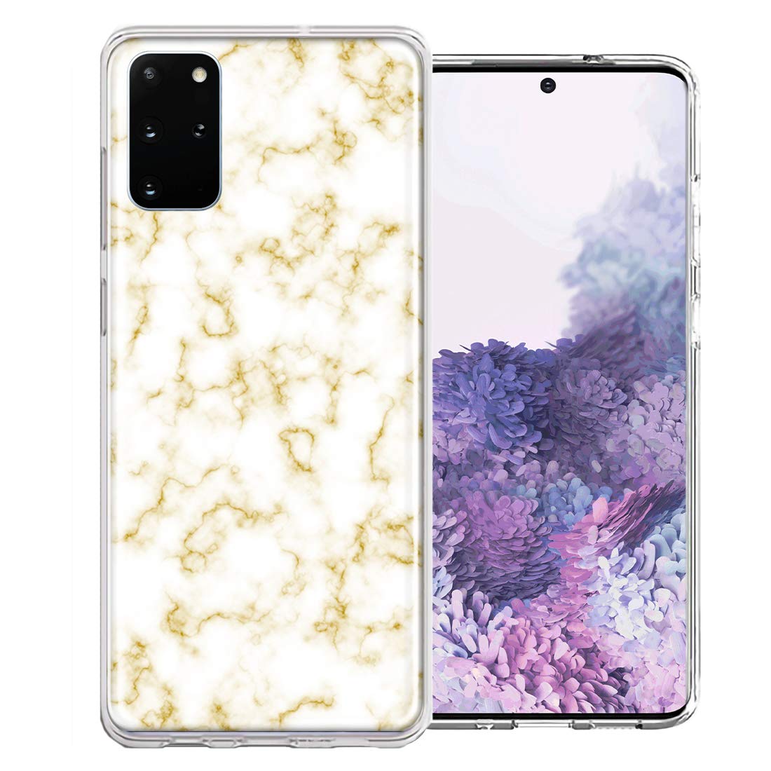 Samsung Galaxy S20 Plus Gold Marble Case - Stylish Protection for Daily Use