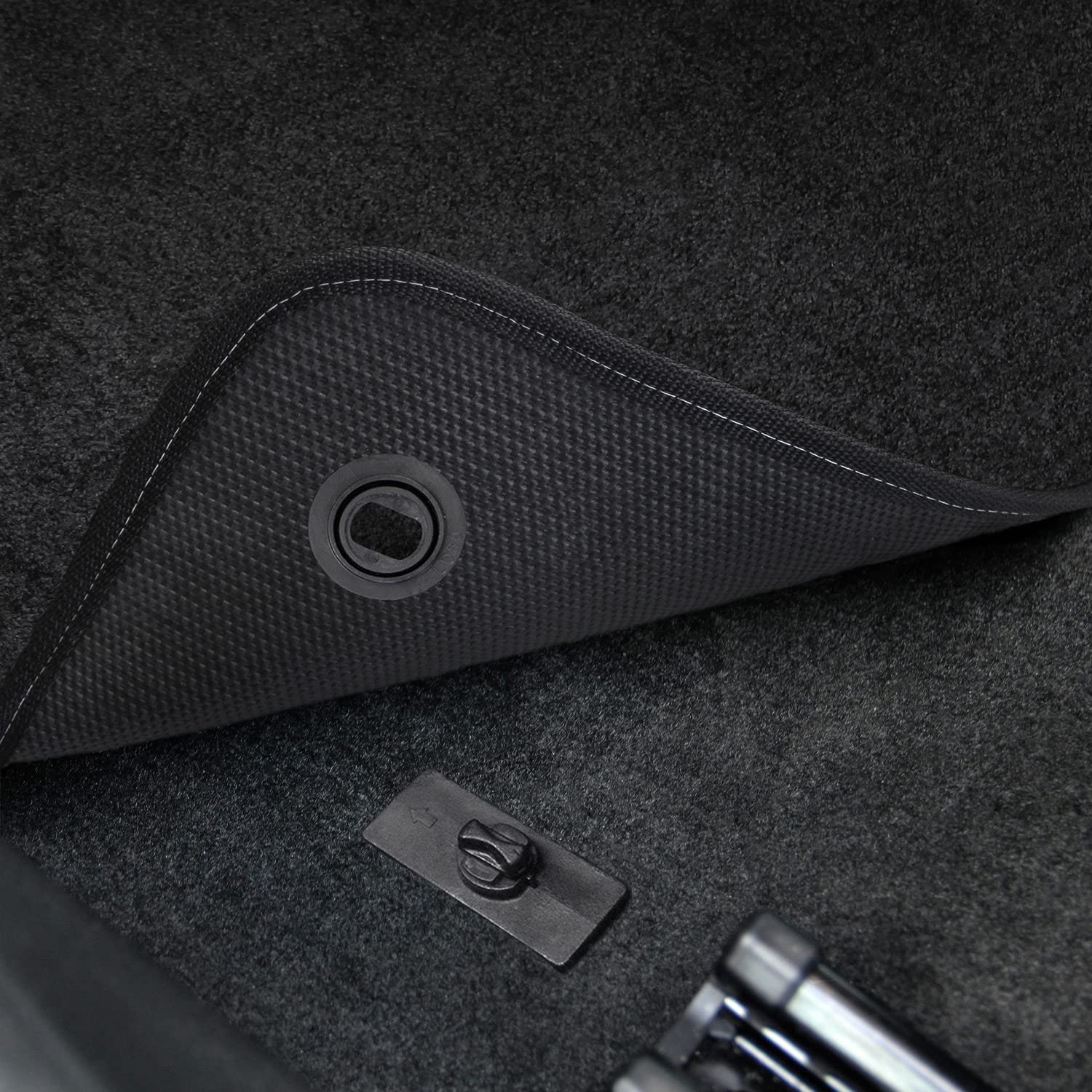 Premium Custom-Fit Carpet Floor Mats for 2014-2015 Honda Civic 2-Door - Black with Silver H Logo (3-Piece Set) | All-Weather Protection & Luxury Interior Upgrade for Sedans