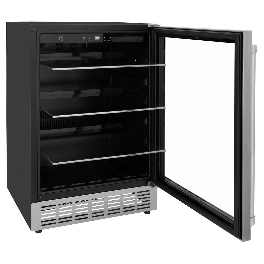ZLINE 36 Inch Stainless Steel Kitchen Package - Gas Range, Range Hood, Microwave Drawer, Dishwasher & Beverage Fridge (5KP SGRRH36 MWDWV RBV) | Premium Appliance Bundle for Modern Kitchens, Home Chefs & Entertaining