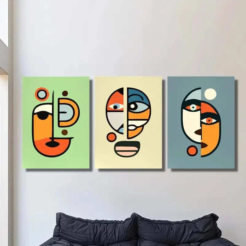 3-Piece Golden Artistic Lines Metal Wall Art - Black & Gray Framed Canvas Prints Ready to Hang - Perfect for Living Room, Bedroom & Office Decor