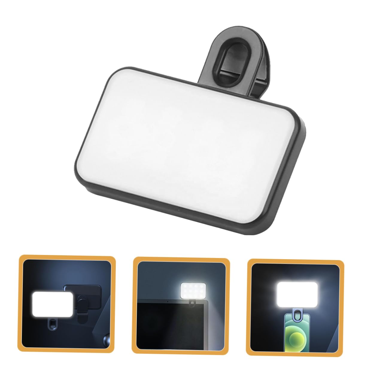 DOITOOL Clip-On LED Camera Light for Mobile Phone - Portable Selfie Ring Light for Photography, Makeup, YouTube Videos & Live Streaming - ABS Small Circle Light with Adjustable Brightness