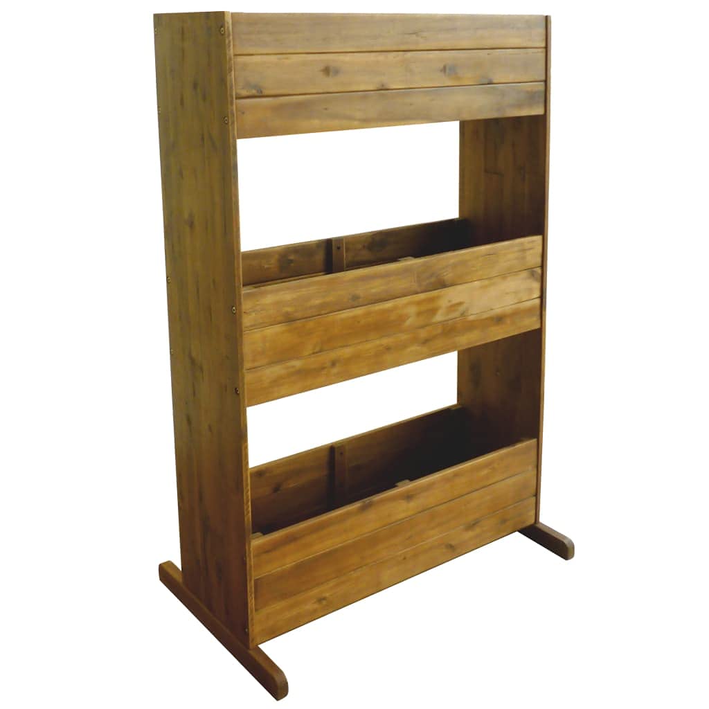 3-Tier Raised Garden Bed - Elevated Wooden Planter Box for Vegetables, Herbs & Flowers - Solid Acacia Wood Construction - Perfect for Patio, Balcony & Backyard Gardening