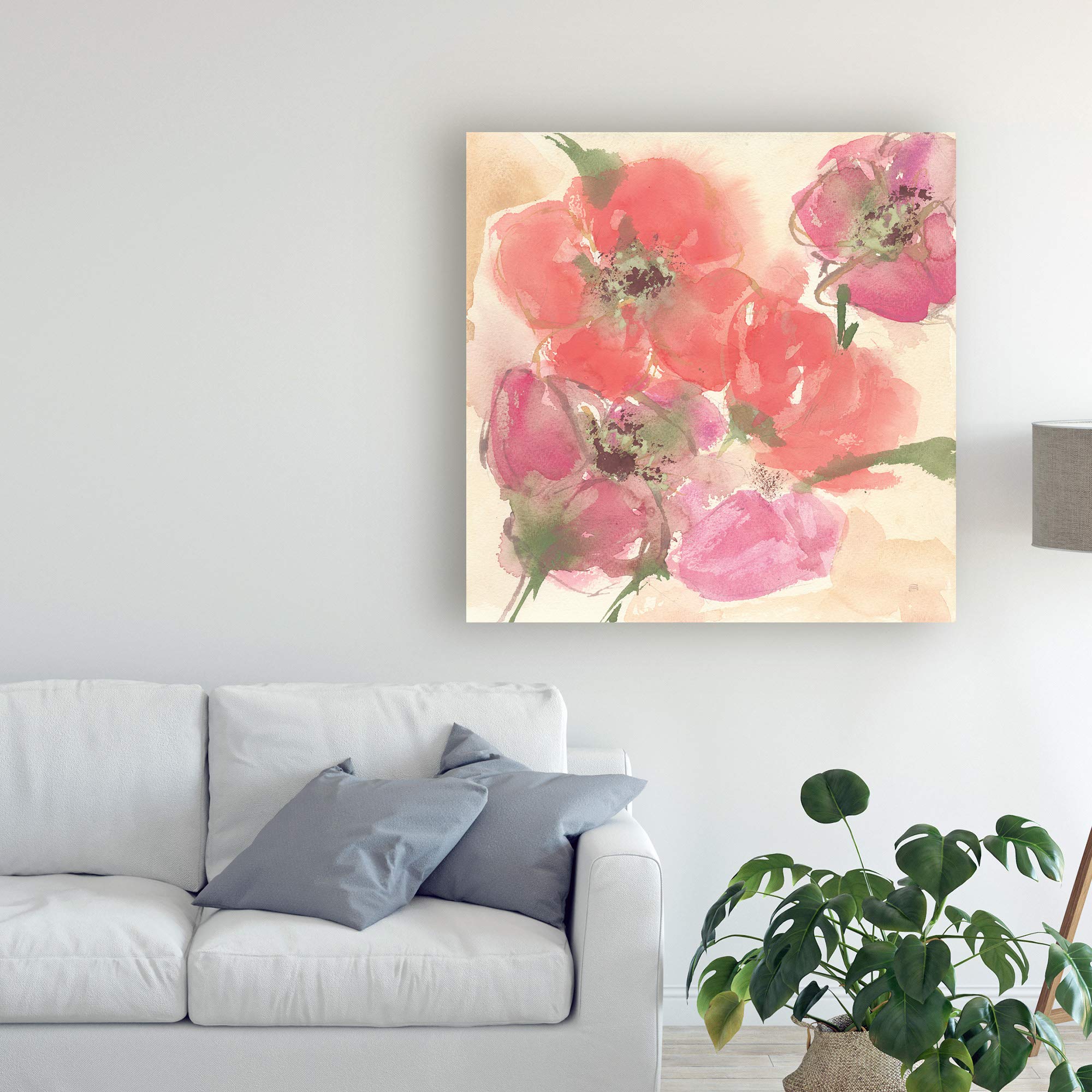 Chris Paschke Coral Blooms I - 18x18 Fine Art Print for Home & Office Decor | Modern Wall Art for Living Room, Bedroom, or Gift