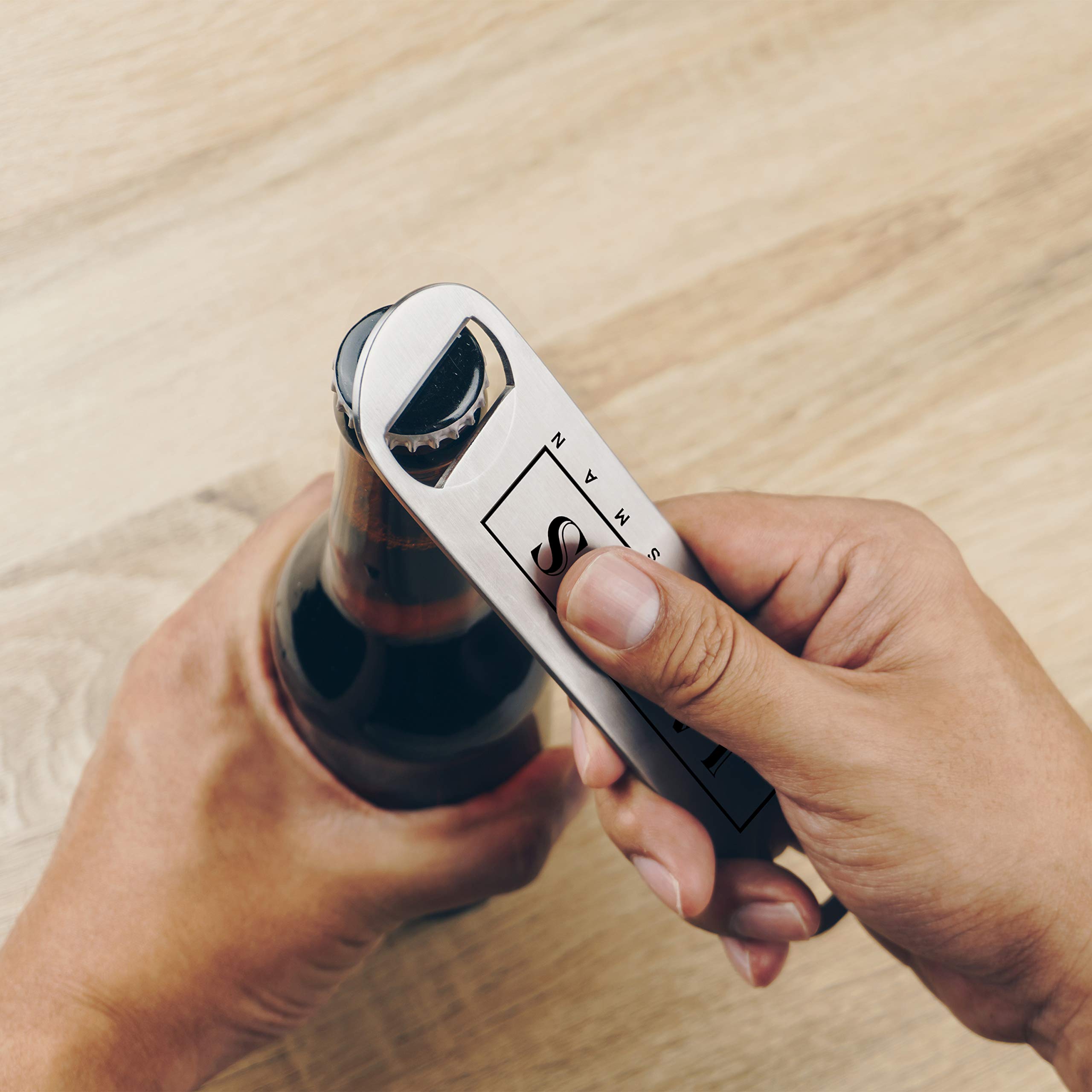 Personalized Stainless Steel Bottle Opener Set of 6 - Unique Groomsmen & Bridesmaid Gifts for Wedding, Bachelor Party & Bridal Shower - Best Man Gift Idea - Perfect for Celebrations & Home Bar Accessories