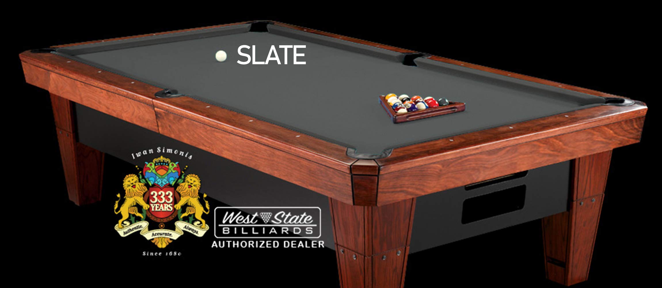 Premium Simonis 860 Pool Table Cloth Replacement Kit for 8 FT Tables - Includes Precut Bed & Rail Cloth, Horsehair Brush, Spots & Chalk (Slate Grey) | Professional Billiard Accessories for Home Game Rooms & Bars