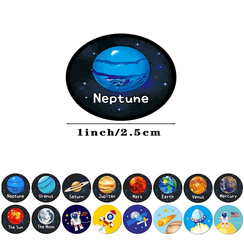 1000 Realistic Solar System Stickers for Kids - Outer Space Planet Stickers for Classroom, Science Projects, Birthday Party Decorations - Perfect for Teachers, Students & Space Lovers