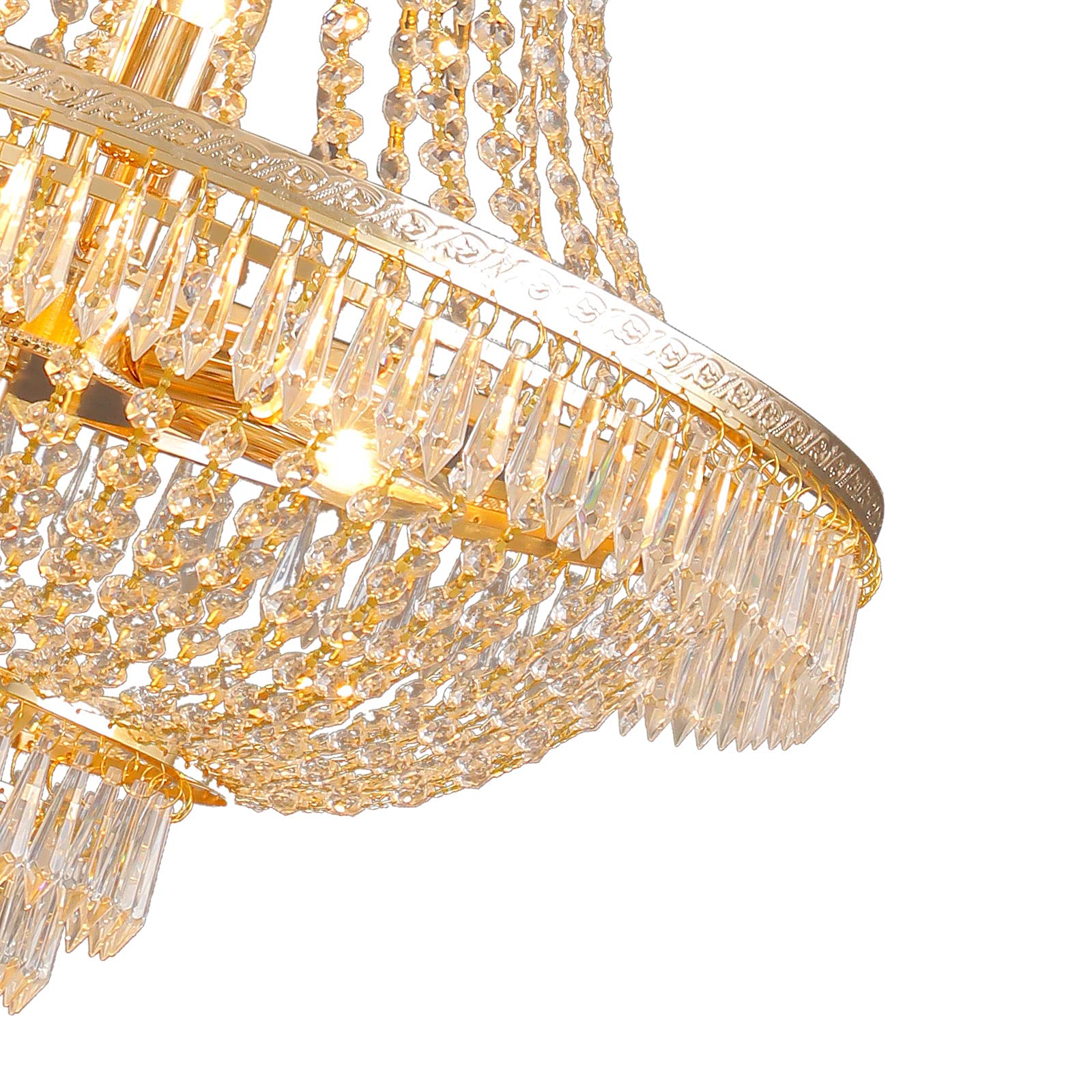Elegant Crystal Chandelier Lighting Fixture - Luxury Dining Room, Foyer, Entryway & Living Room Ceiling Light | Perfect for Wedding Venues, Luxury Homes & Hotel Decor