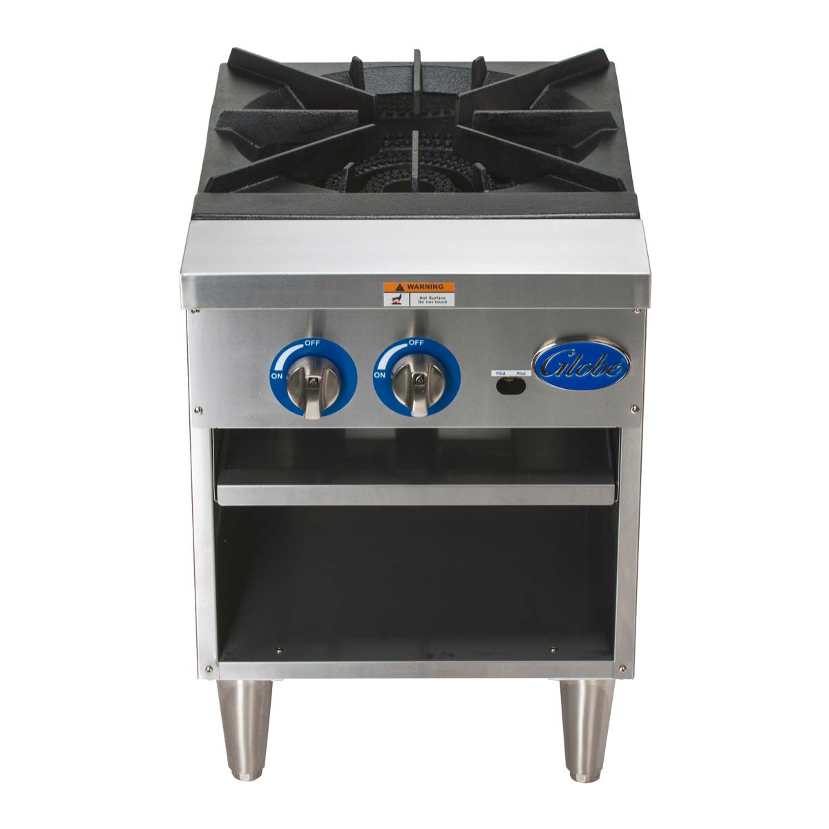 Globe GSP18G 18-Quart Stainless Steel Gas Stock Pot - Heavy Duty Commercial Cooking for Soups, Stews & Large Batch Meals