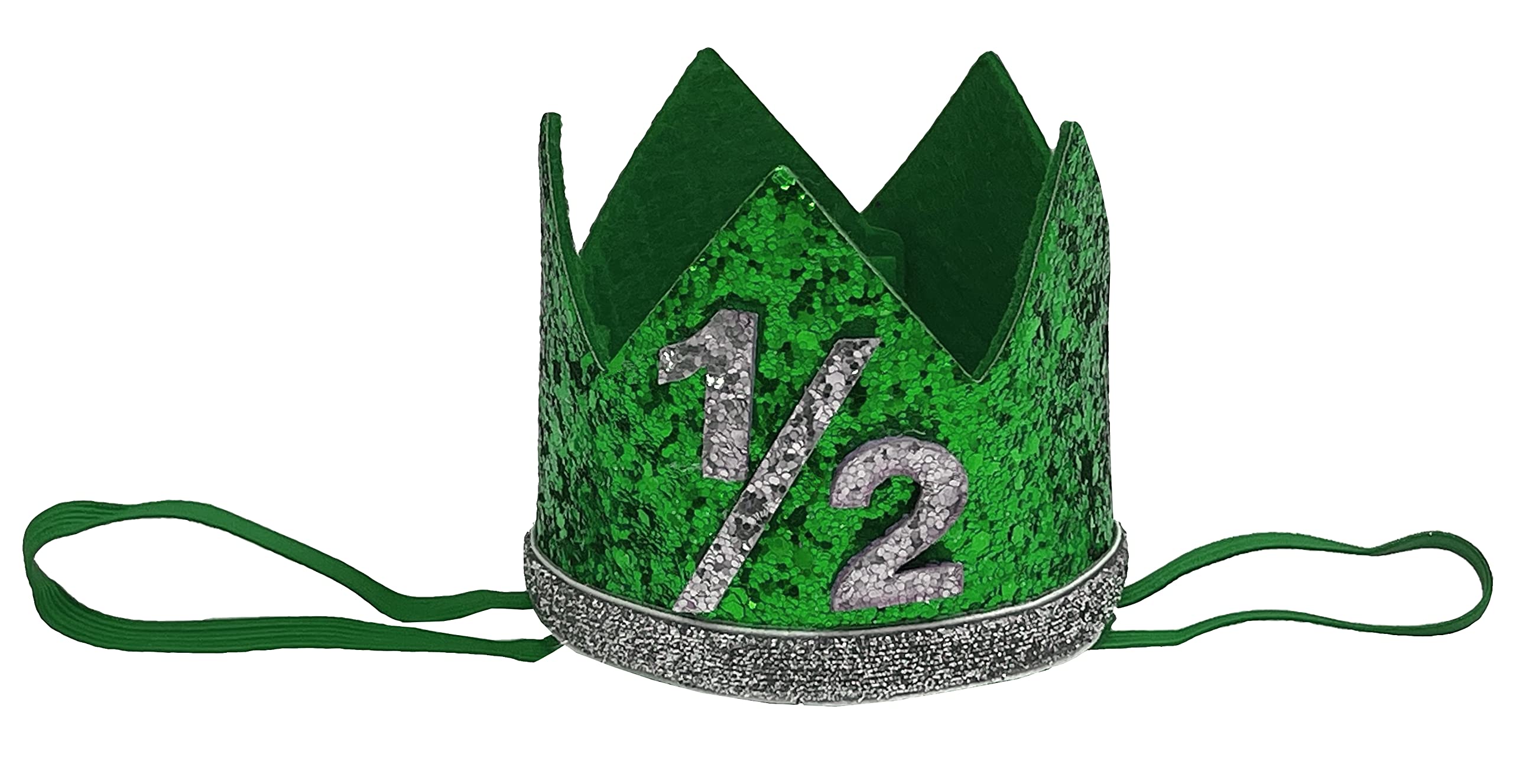 Green Birthday Crowns for Boys & Girls - 1st, 2nd, 3rd Birthday Party Hats - Adjustable Kids Birthday Decorations for Photo Props, Baby Shower, Birthday Parties & Special Celebrations