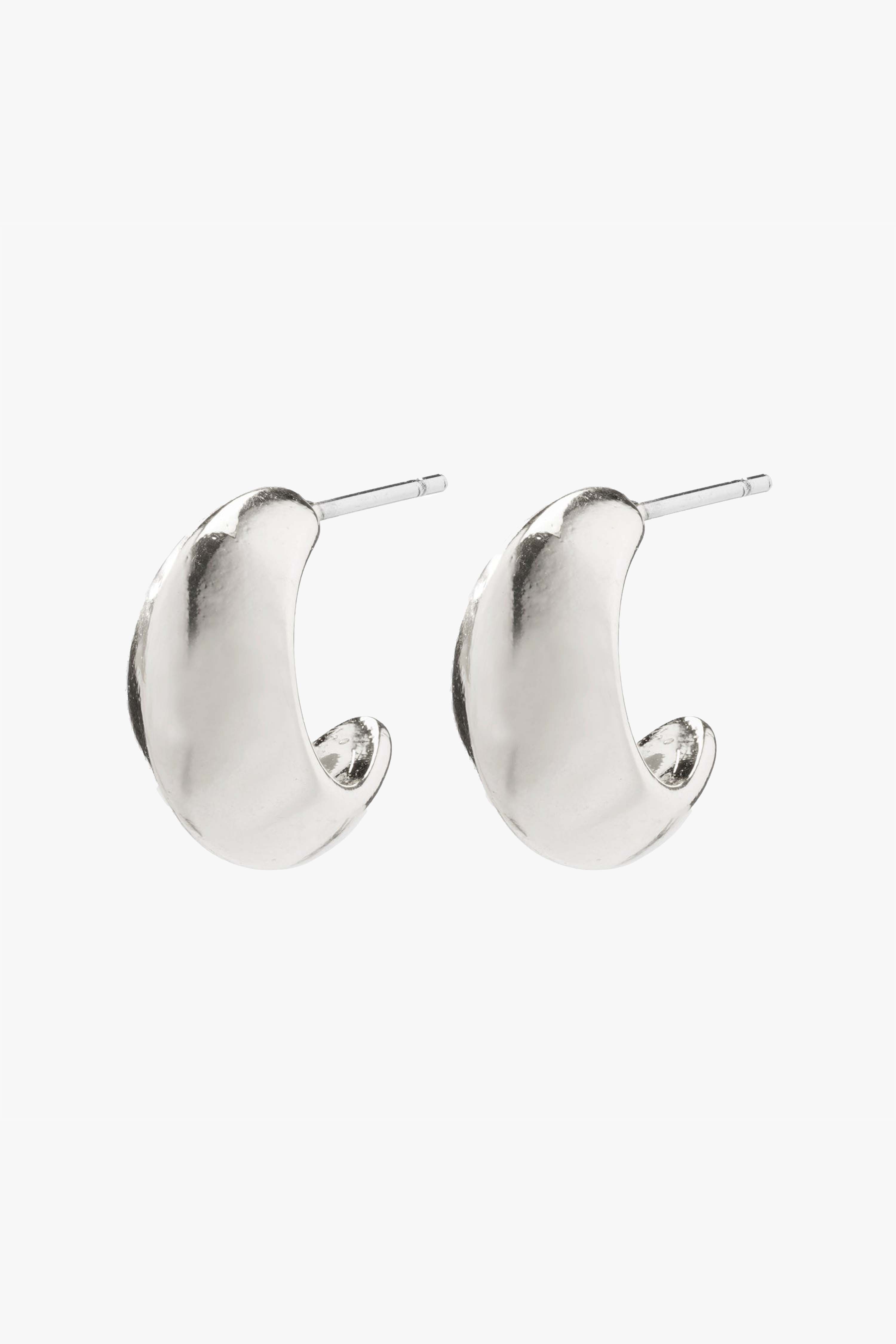 Chunky Mini Hoop Earrings for Women - Silver Plated Dainty Huggie Hoops - Perfect for Everyday Wear, Date Night & Office Style