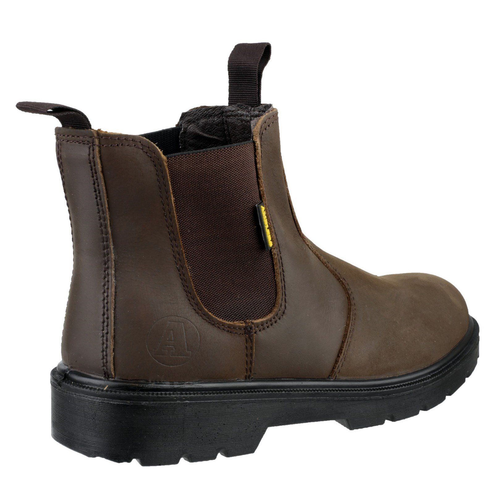 Men's FS128 Leather Safety Work Boots - Brown Leather for Construction, Warehouse & Outdoor Work