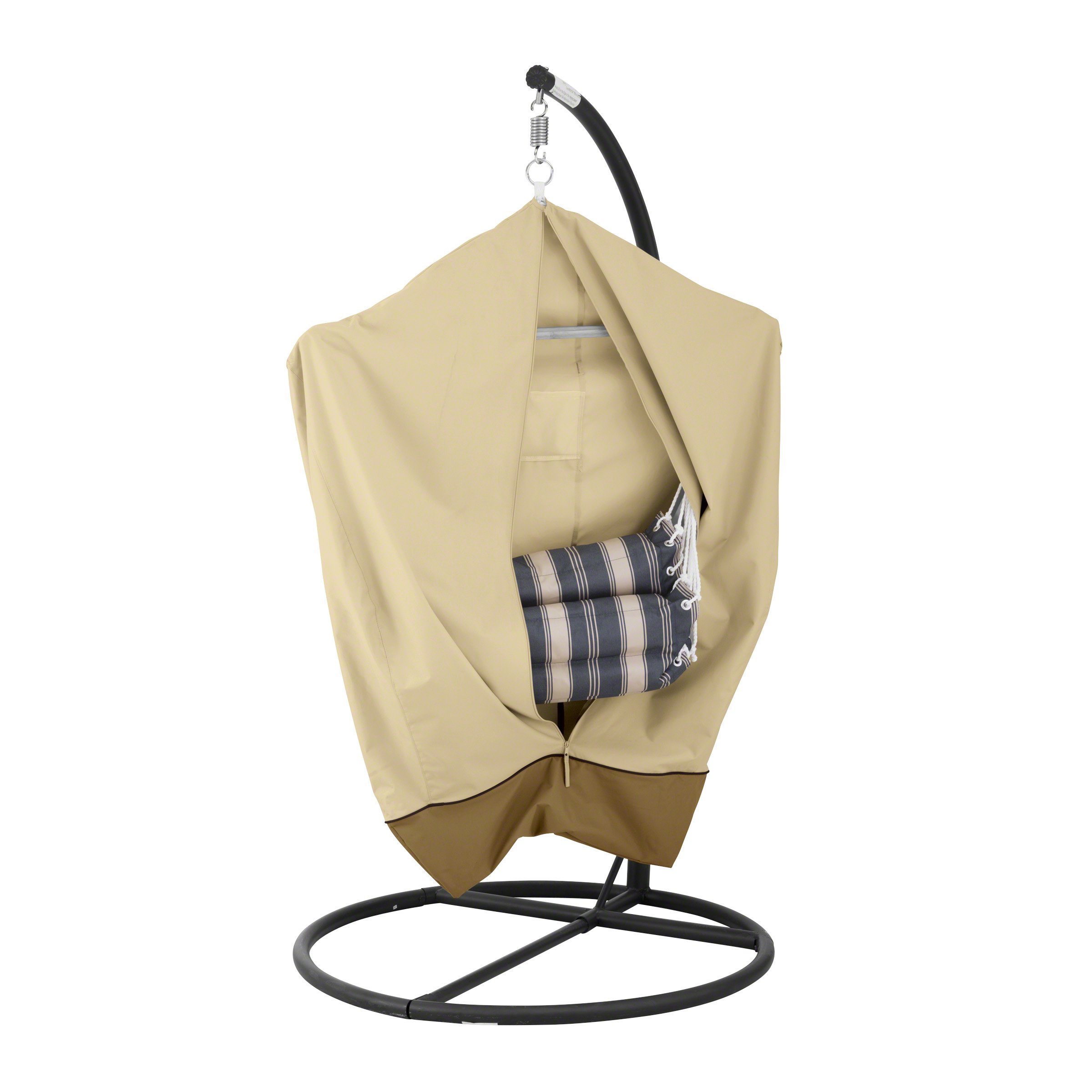 Classic Accessories Veranda 46 Inch Water-Resistant Patio Hammock Chair Cover - Outdoor Protection for Hammocks, Swings, and Porch Furniture