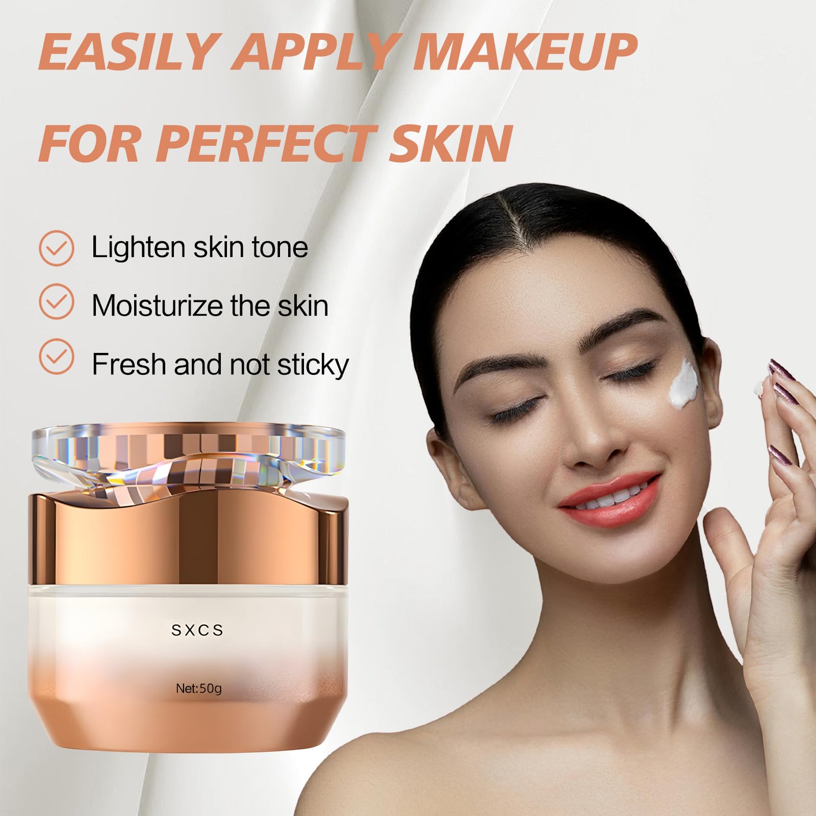 Vitamin C Face Cream with Nicotinamide - Korean Tone-Up & Hydrating Moisturizer for Glowing Skin | Day & Night Use for Dry & Dull Skin