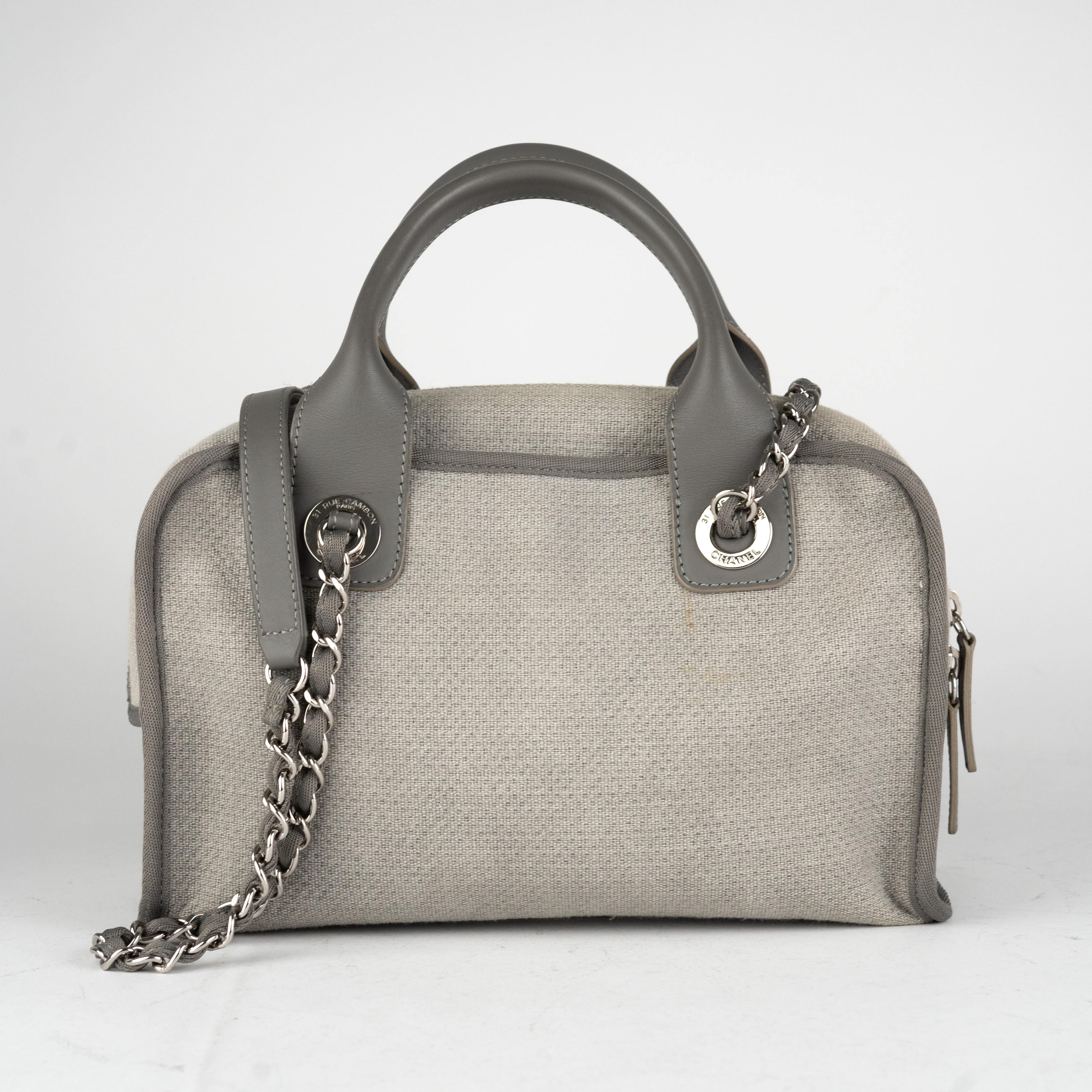 Chanel Deauville Bowling Bag in Grey - Luxury Tote Handbag for Women | Perfect for Travel, Shopping & Everyday Use