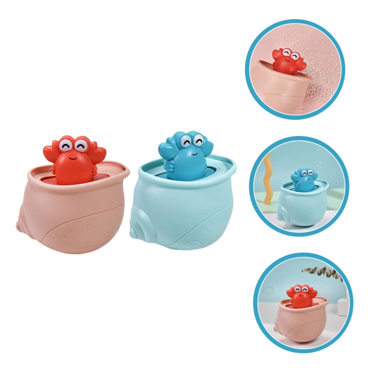 VICASKY 8 Pack Wind Up Bath Toys - Floating Crab Ocean Animal Toys for Kids, Fun Bathtime Swimming Pool Play - Durable Plastic Tub Toys for Toddlers & Children