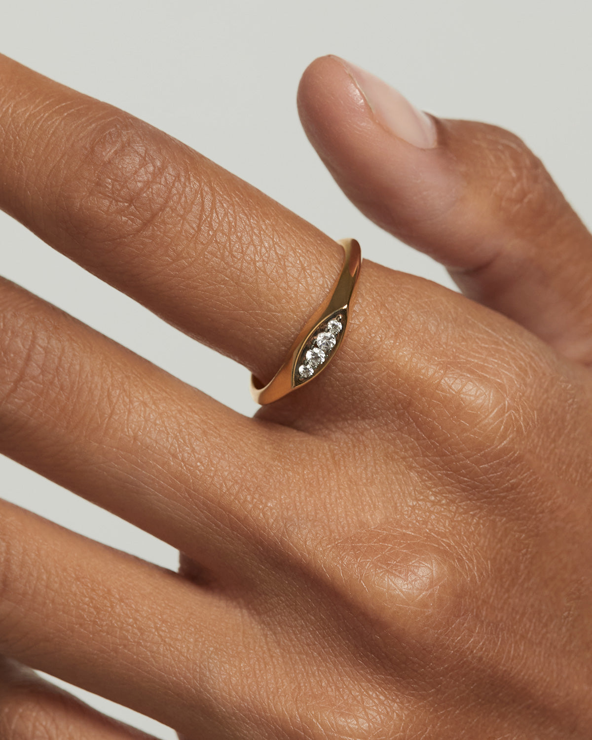 GRID 3 Gala Stamp Ring - Elegant Silver Jewelry for Women, Unique Fashion Statement, Perfect for Parties, Weddings & Special Occasions