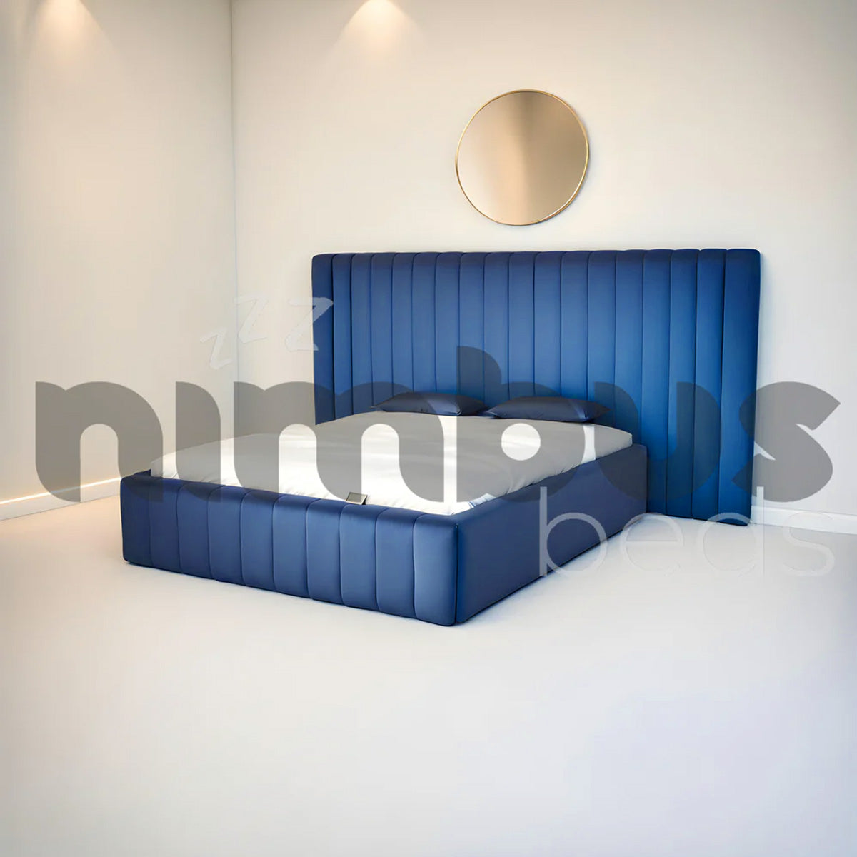 Luxury Louis Bed Frame - Queen Size, Upholstered Platform Bed with Wooden Slats & Noise-Free Support - Perfect for Master Bedroom, Guest Room, or Apartment
