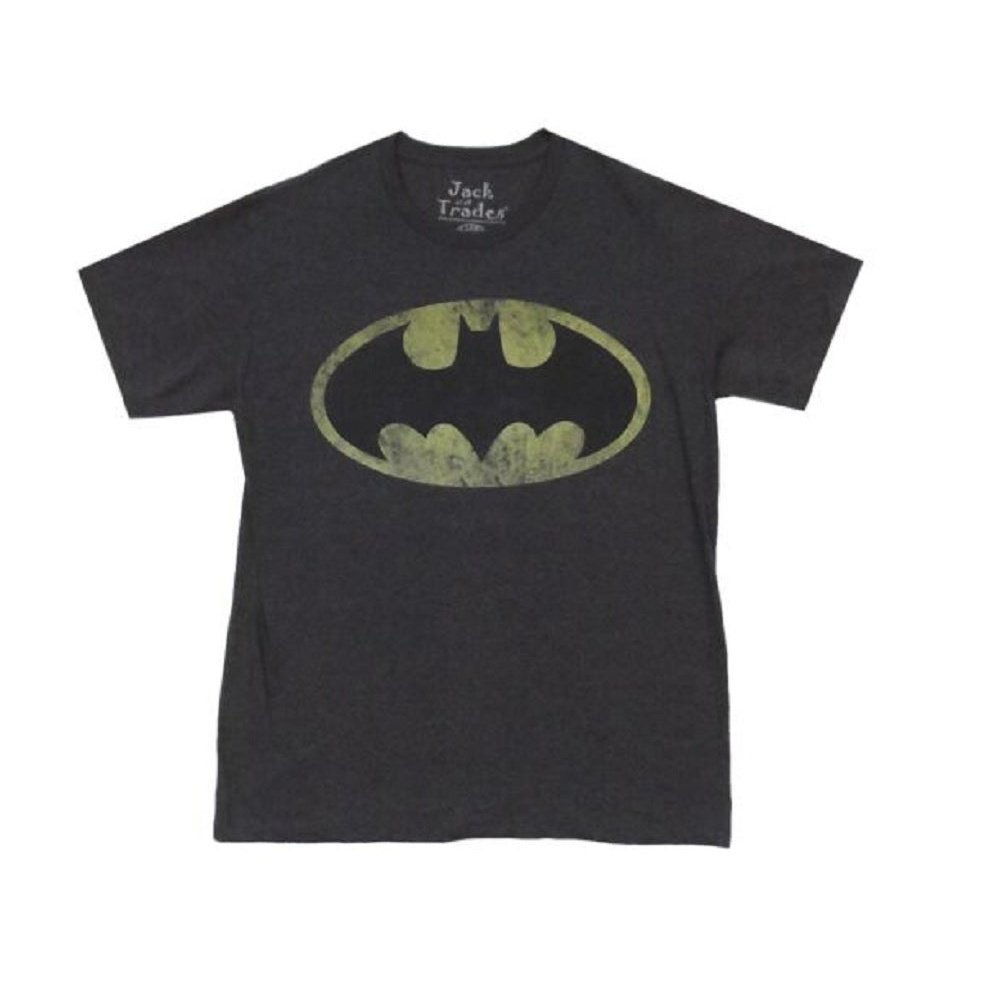 Batman Distressed Logo DC Comics Premium T-Shirt for Men - Soft Cotton Graphic Tee for Casual Wear, Cosplay & Superhero Fans