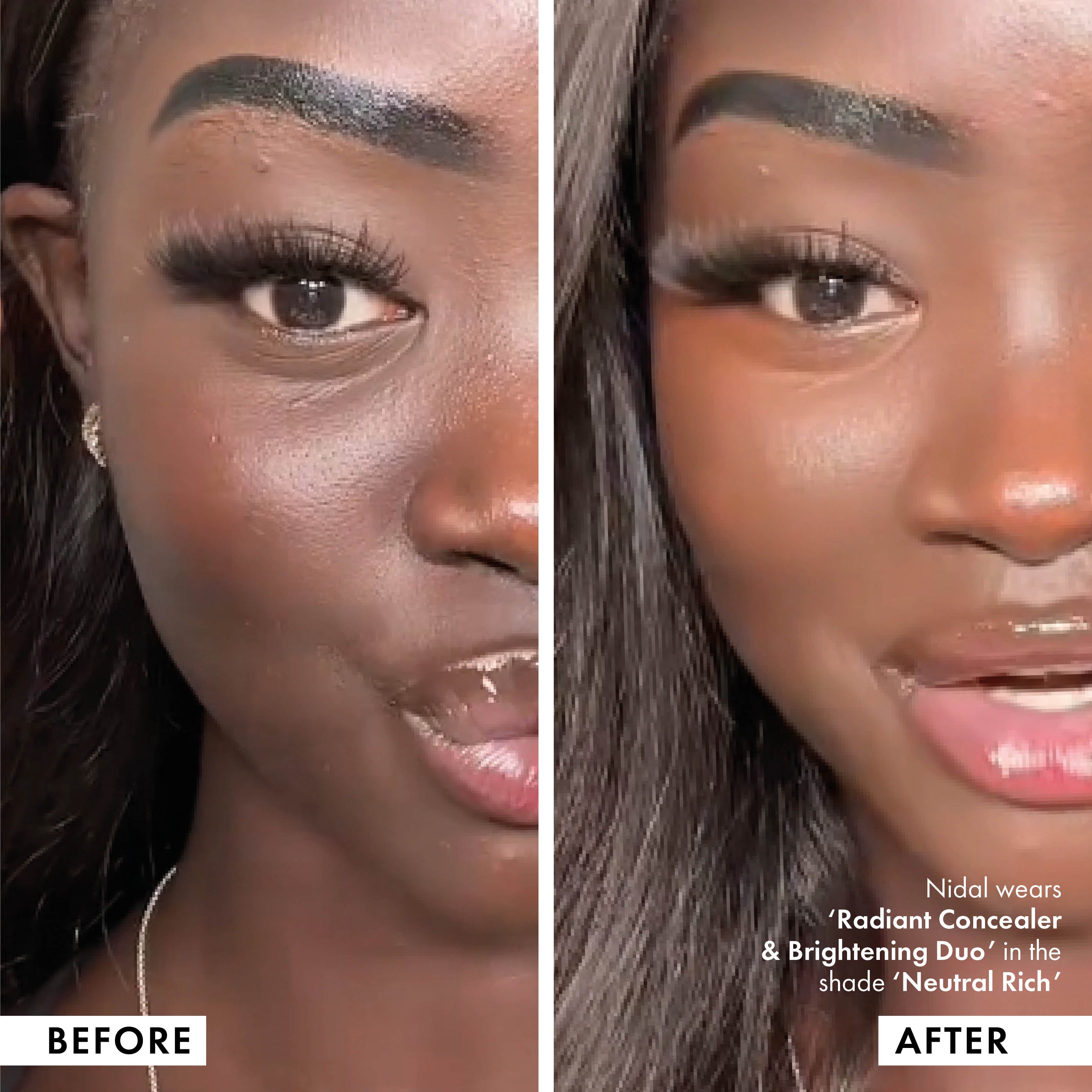 Radiant Concealer & Brightening Duo - Full Coverage Under Eye Corrector for Dark Circles - Perfect for Daily Makeup & Special Occasions