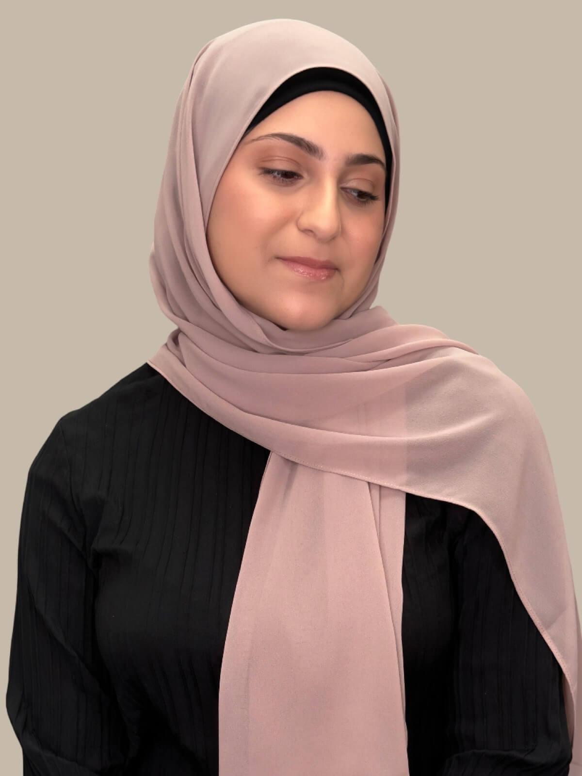 Luxury Chiffon Hijab Scarf for Women - Modish Girl Pale Taupe Shawl - Perfect for Daily Wear, Prayer, and Special Occasions