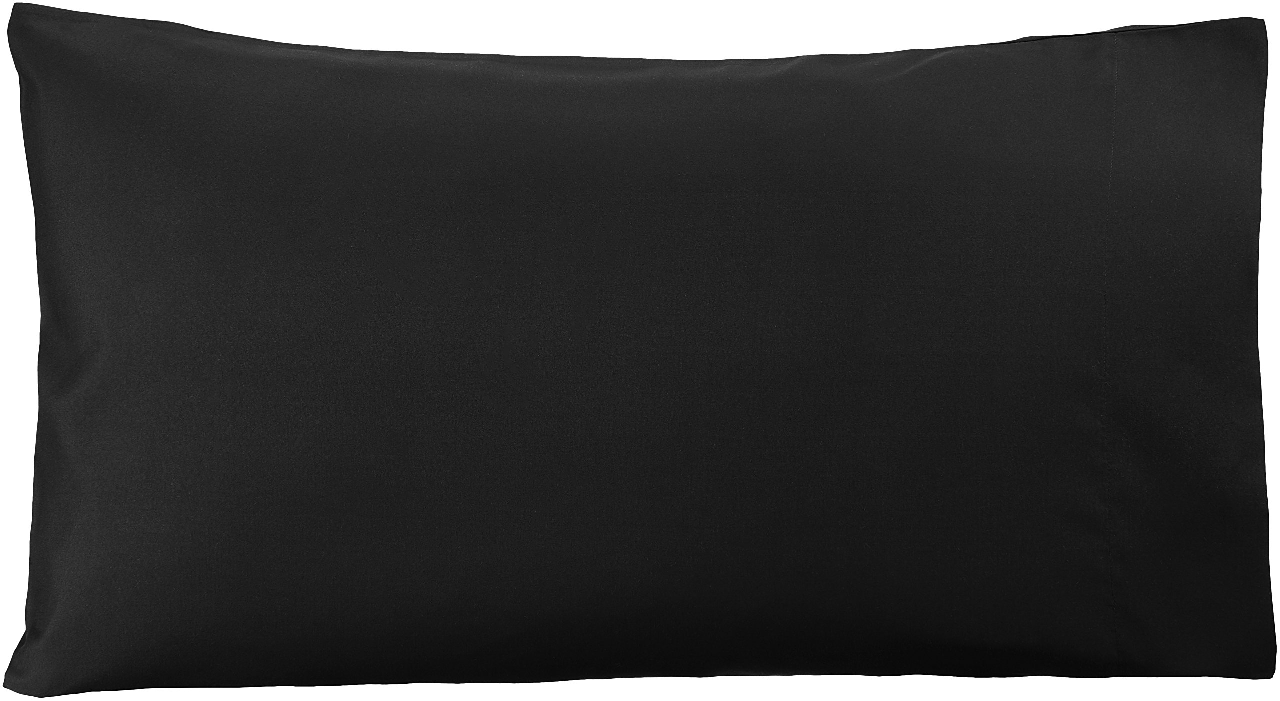 Amazon Basics Microfiber Pillowcases (Pack of 2) - 20 x 30 Inches, Black - Soft & Hypoallergenic Bedding for Side Sleepers & Hot Sleepers - Perfect for Home, Hotel, or Travel Use